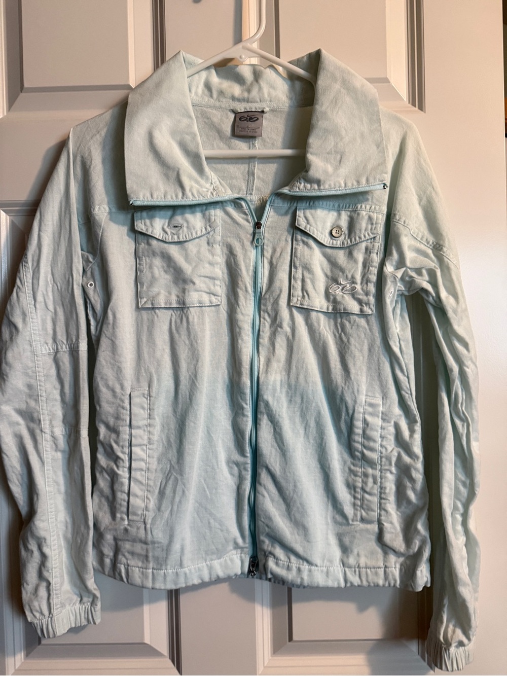 Nike Skateboard Light Blue Zip-Front Cotton Jacket